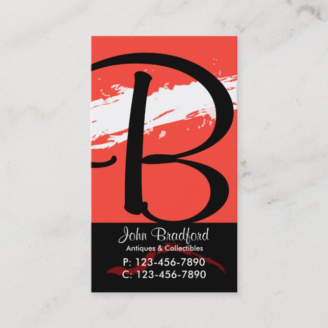 Splatter Business Card/ Red Card (Front)