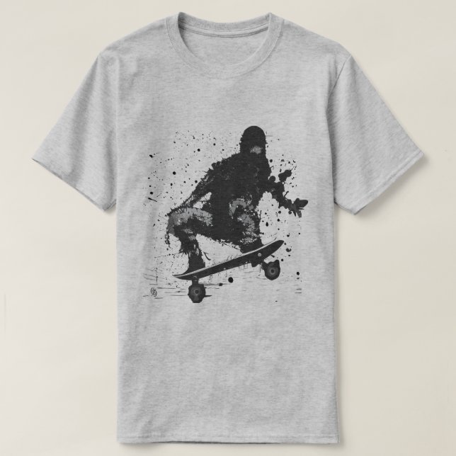 Splatter Graphic Skateboard T-Shirt (Design Front)