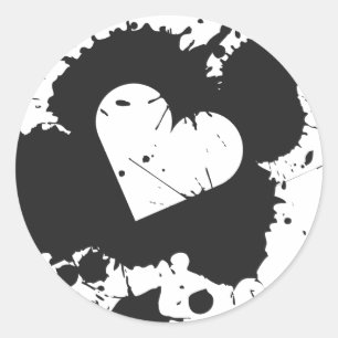 Splatter Heart 2 Sticker