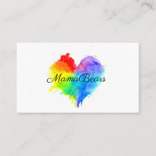 Splatter Heart Business Cards