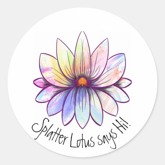 Splatter lotus the sticker (Front)