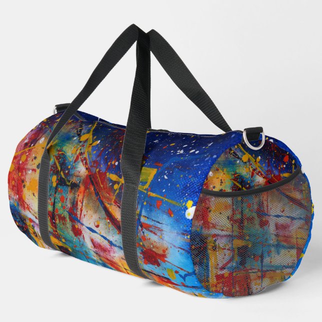 Splatter Paint Duffle Bag (Right Corner)