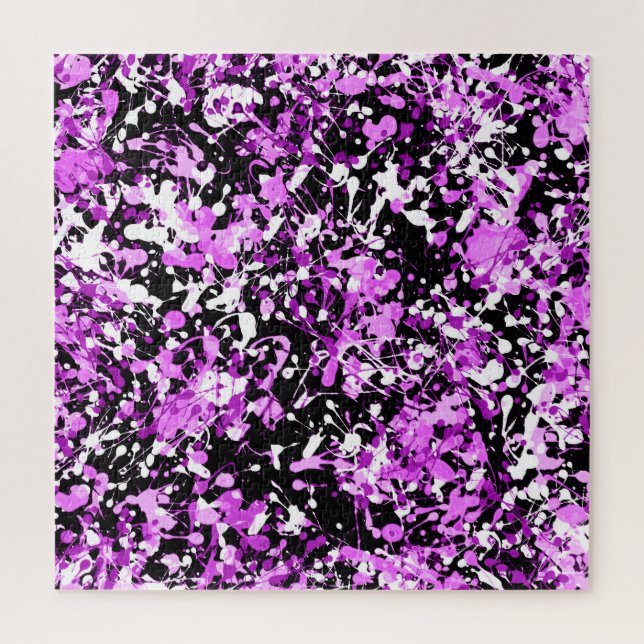 Splatter Paint in Orchid Jigsaw Puzzle (Vertical)