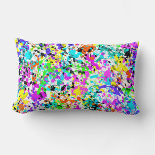 Splatter Paint Lumbar Cushion