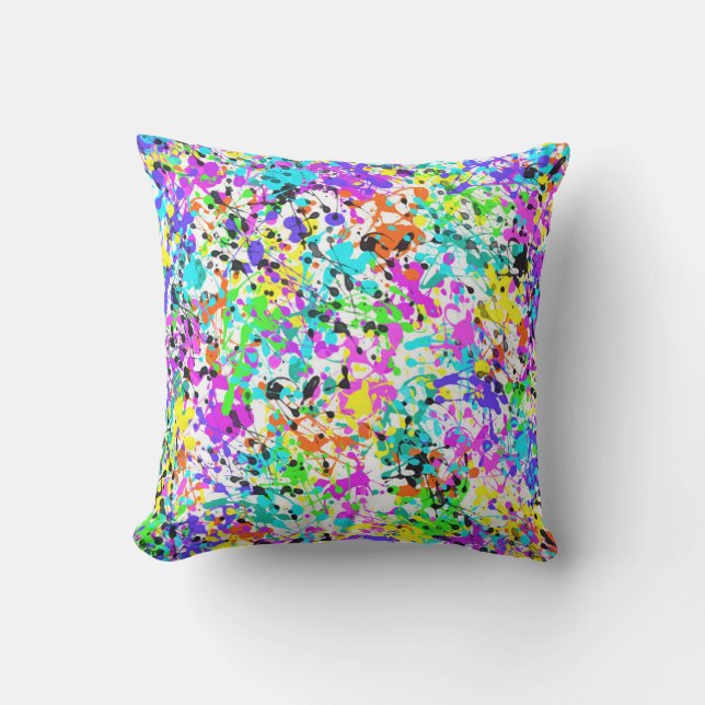 Splatter Paint Outdoor Cushion (Front)