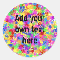 Splatter Paint Rainbow of Bright Colour Background