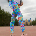 Splatter Paint Rainbow of Bright Colour Background Leggings<br><div class="desc">Splatter Paint Rainbow of Bright Colour Background Leggings</div>