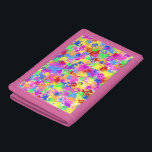 Splatter Paint Rainbow of Bright Colour Background Trifold Wallet<br><div class="desc">Use this bright splash of rainbow colour as-is or use it as a background for your own text or photo. The design is done in a splatter paint style, in shades of red, yellow, purple, green and blue. It's an abstract, whimsical pattern for an artist, a hippie or anyone who...</div>