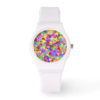 Splatter Paint Rainbow of Bright Colour Background