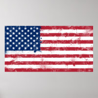 Splatter Painted Flag of the USA