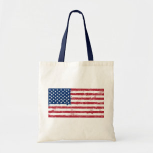 Splatter Painted Flag of the USA Tote Bag