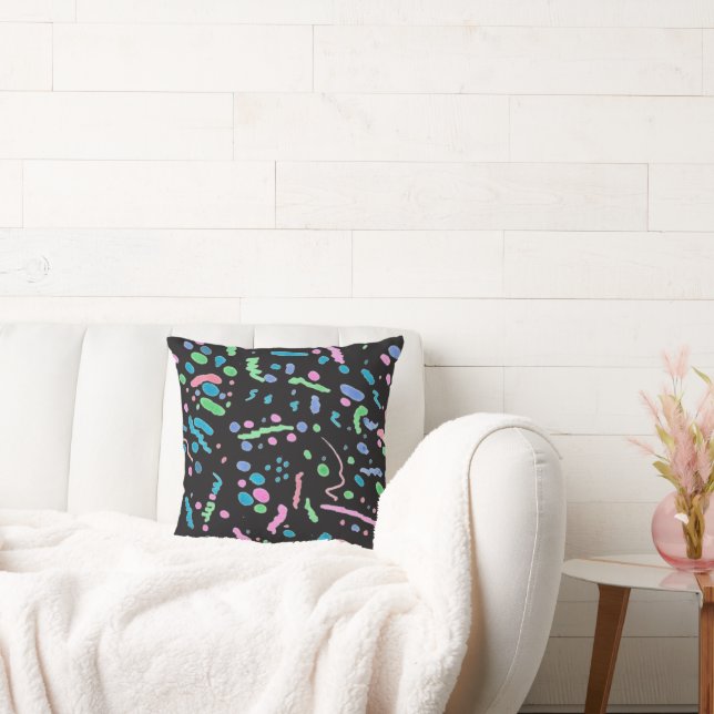 Splatter Painting Throw Pillow (Couch)