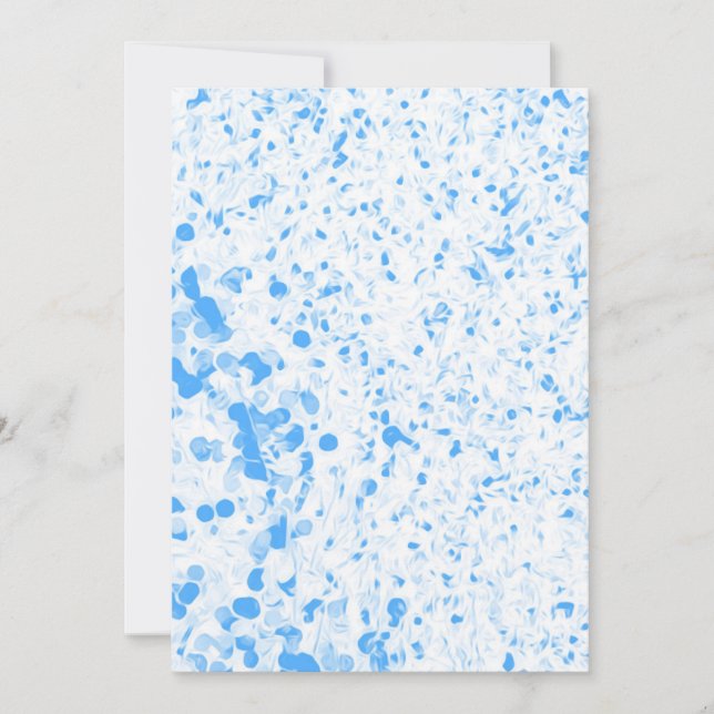 Splatter Texture - Blue Invitation (Front)
