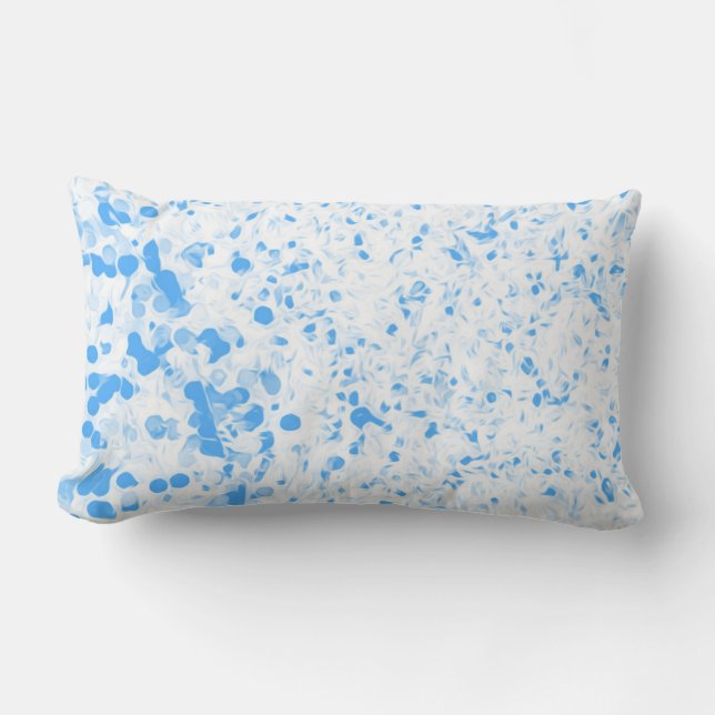 Splatter Texture - Blue Lumbar Cushion (Front)