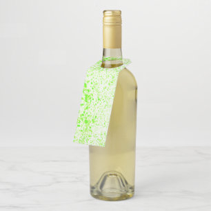 Splatter Texture - Lime Green Bottle Tag