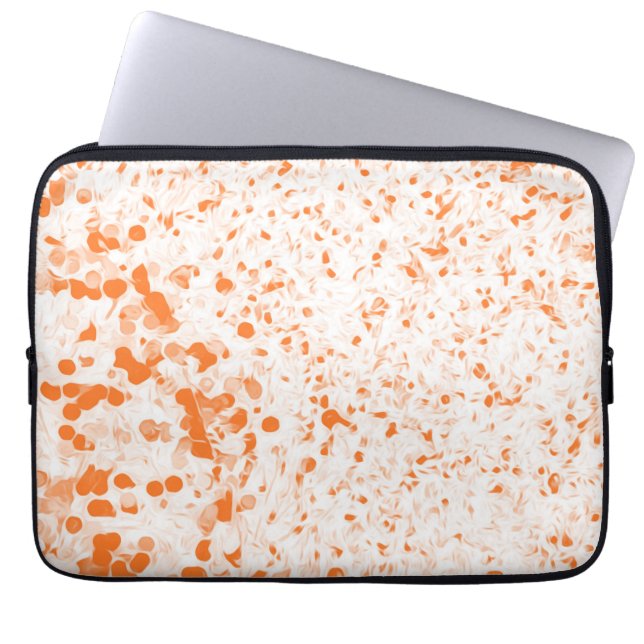 Splatter Texture - Orange Laptop Sleeve (Front)
