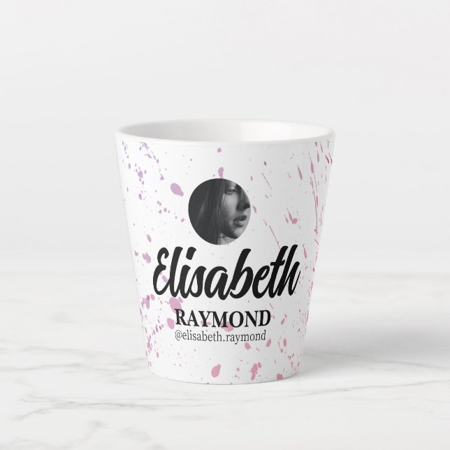 Splatter Watercolor Latte Mug (Front)