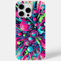 Splattered Chaos: neon paint splatters
