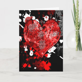 Splattered Heart Gothic Valentine's Day Card