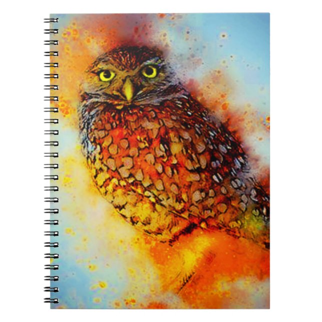 Splattered owl  notebook (Front)