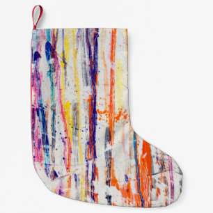 Splattered paint on white backgroundpaint,art,fine small christmas stocking