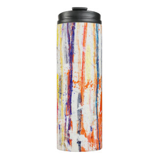 Splattered paint on white backgroundpaint,art,fine thermal tumbler
