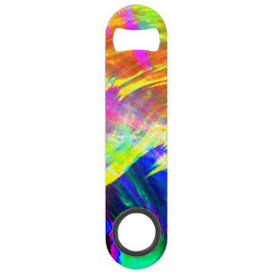 Splattered Rainbow Abstract Art Vibrant Colourful