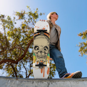 Splattered Skull Skateboard