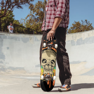 Splattered Skull Skateboard