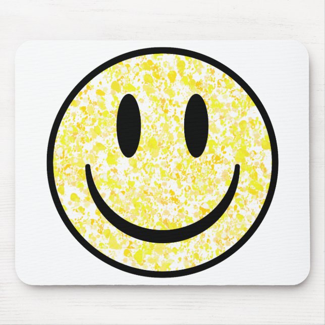 Splattered Smile Face Mouse Pad (Front)