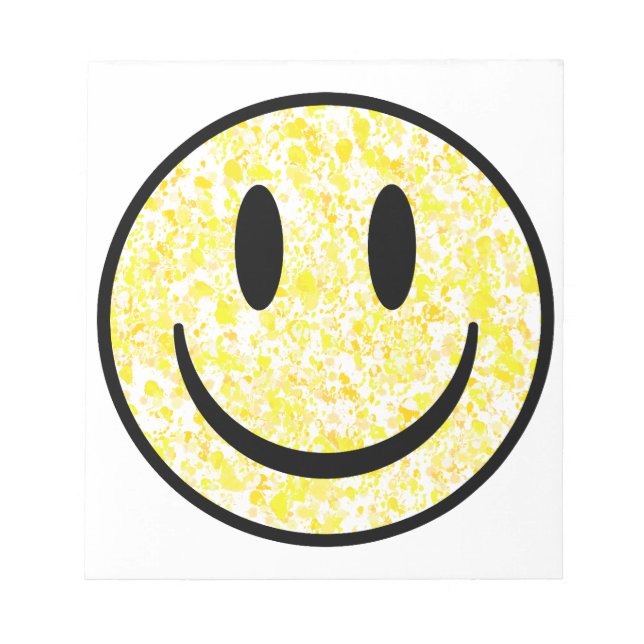 Splattered Smile Face Notepad (Front)
