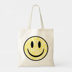 Splattered Smile Face Tote Bag