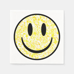 Splattered Smiley Face Napkin