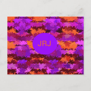 Splatters of Purple and Orange Postcard
