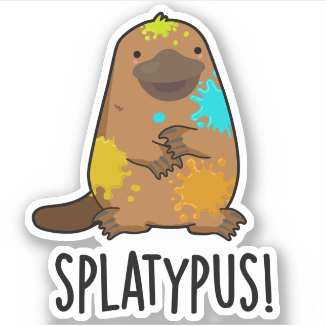 Splatypus Funny Animal Platypus Pun  (Front)