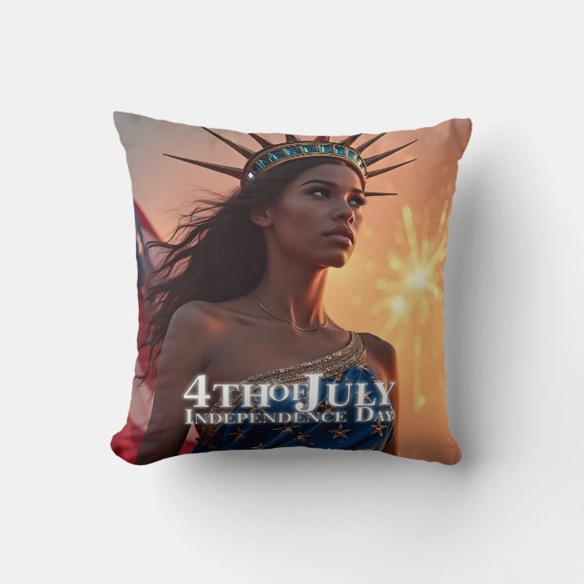 Splendid 4th of July Design - Fireworks & Freedom Cushion (Front)