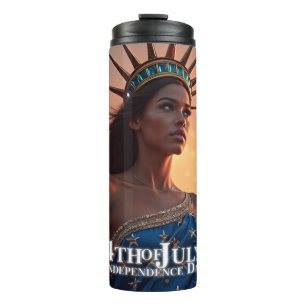Splendid 4th of July Design - Fireworks & Freedom Thermal Tumbler