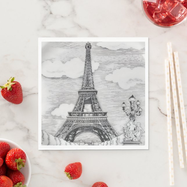 Splendid Eiffel Tower Party  Napkin (Insitu)