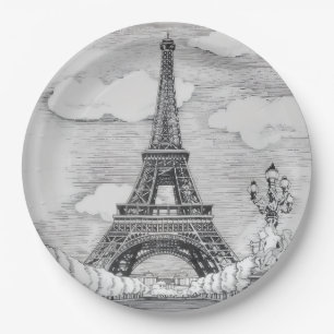 Splendid Eiffel Tower Party Plates