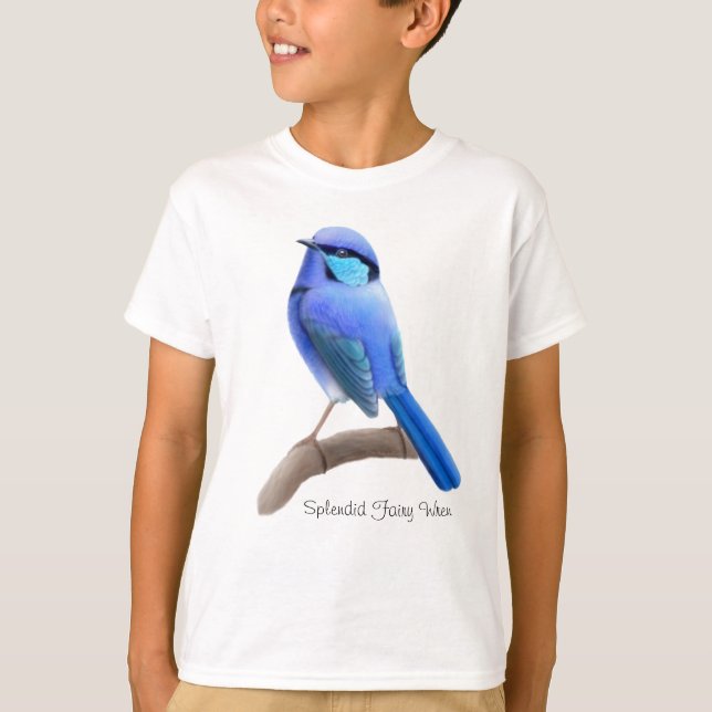 Splendid Fairy Wren Kids T-Shirt (Front)