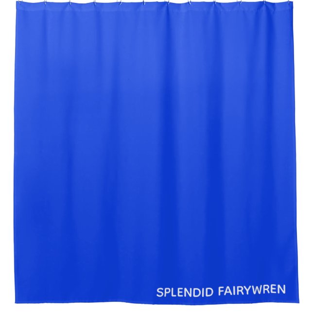 Splendid Fairywren Blue Color Name Shower Curtain (Front)
