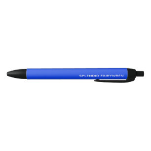 Splendid Fairywren Blue Colour Name Black Ink Pen