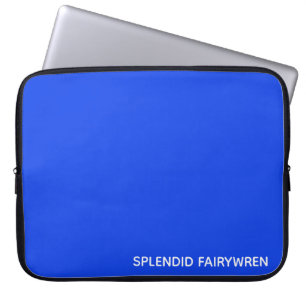 Splendid Fairywren Blue Colour Name Laptop Sleeve
