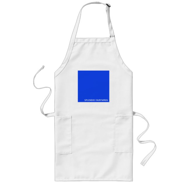 Splendid Fairywren Blue Colour Name Long Apron (Front)