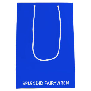 Splendid Fairywren Blue Colour Name Medium Gift Bag