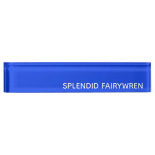 Splendid Fairywren Blue Colour Name Nameplate