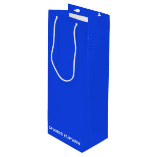 Splendid Fairywren Blue Colour Name Wine Gift Bag