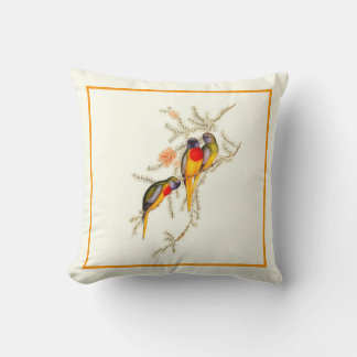 Splendid Grass-Parakeet, Vintage Cushion