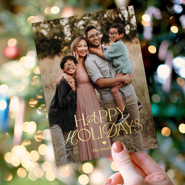 Splendid Mix FOIL Happy Holidays Photo Card (Creator Uploaded)