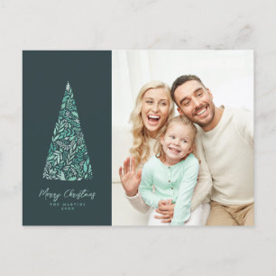 Splendid Spruce Tree Green Christmas/Holiday photo Postcard